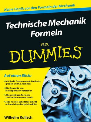 cover image of Technische Mechanik Formeln für Dummies